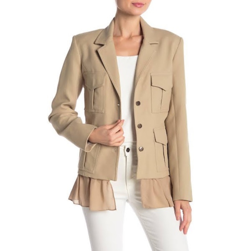 NICOLE MILLER ATELIER Ruffle hem Jacket.